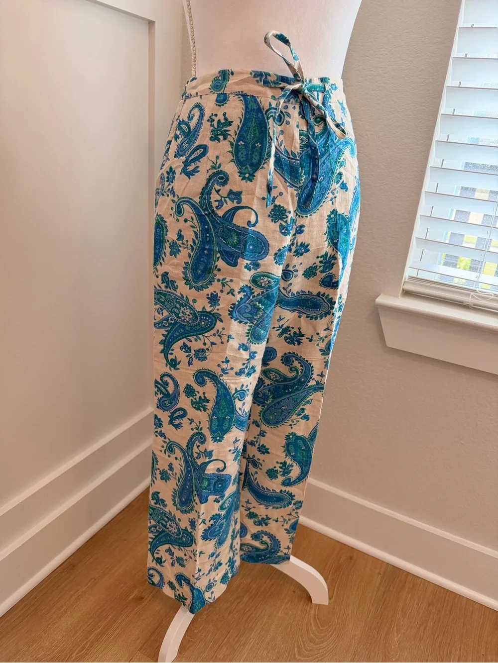 ✨ Vintage Units 100% Linen Paisley Matching Set ✨